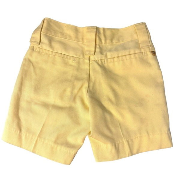 Farah Yellow Solid Vintage Boys Shorts Size 4 Preppy Golfcore USA Made - Picture 4 of 7